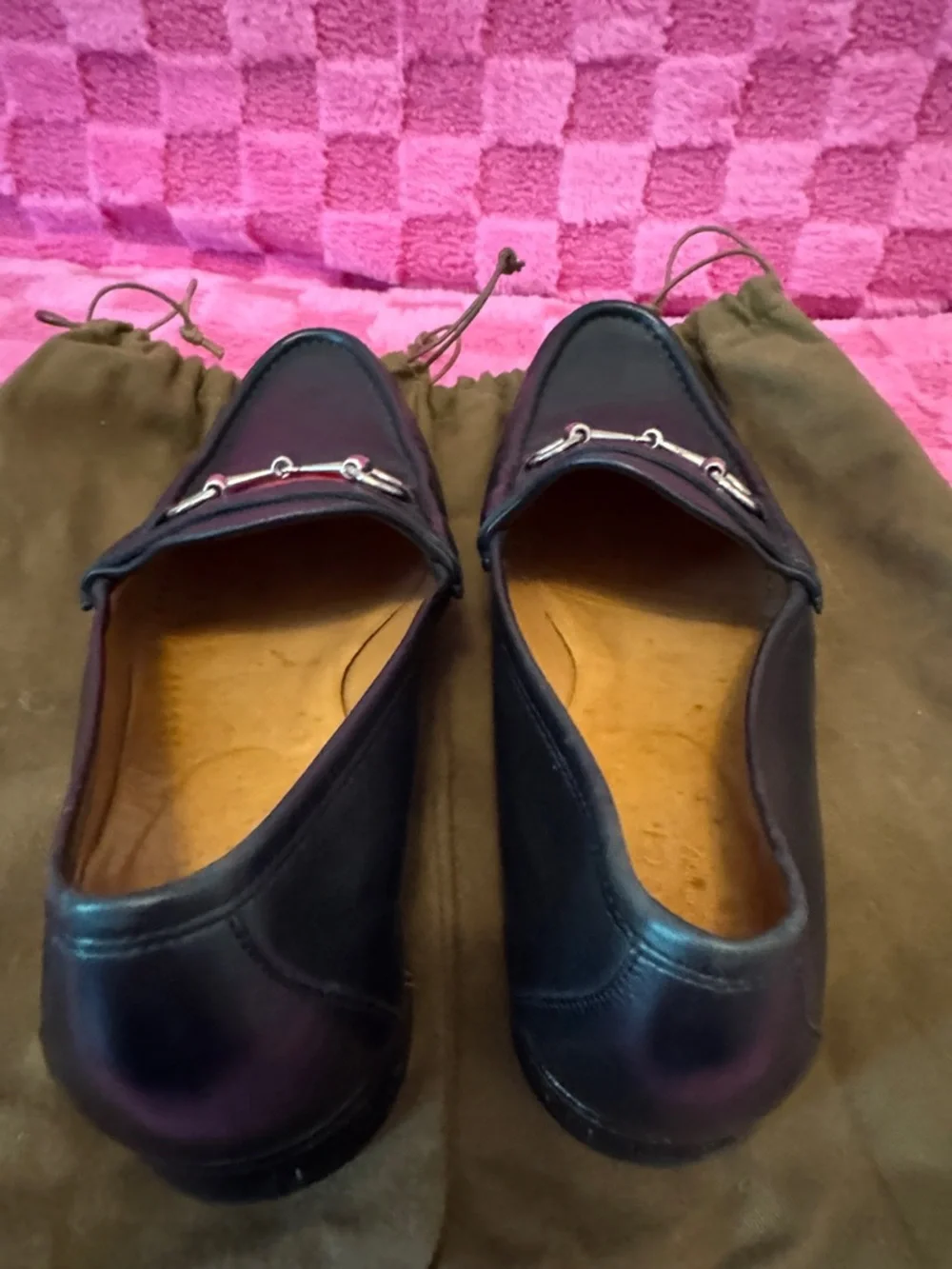 Gucci style Black Leather Men’s Horsebit Loafers w/ Red Web US 12.5 EU 47/46.5 - Picture 5 of 5